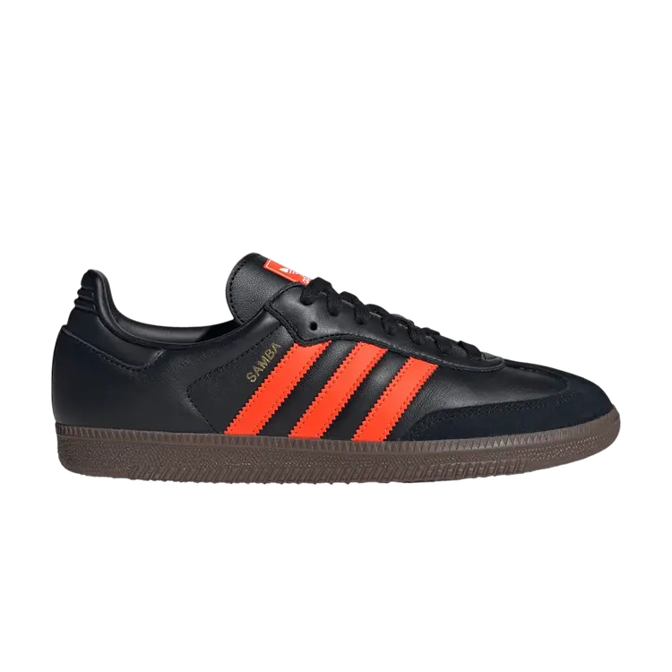 

Кроссовки adidas Samba OG 'Black Impact Orange Gum', черный