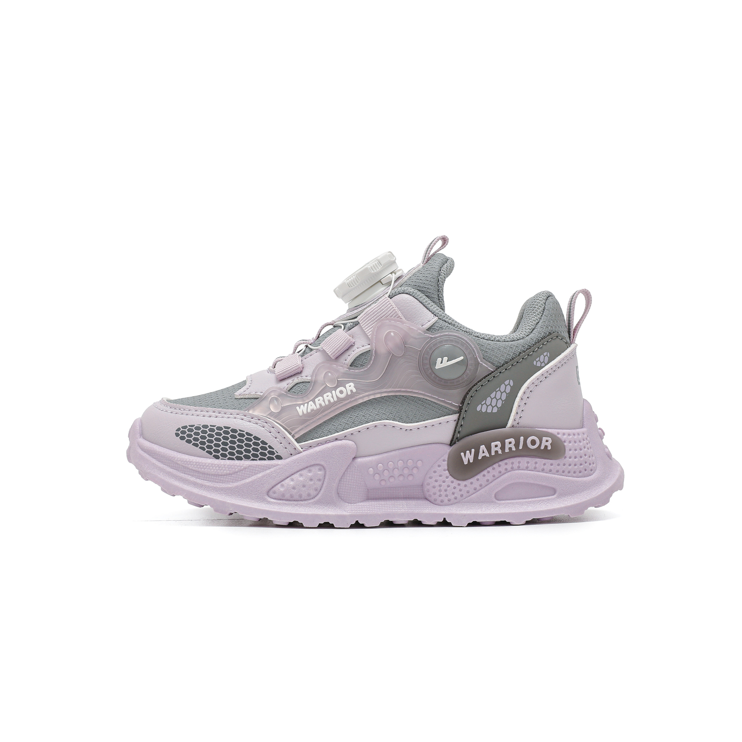 

Низкие детские беговые кроссовки с противоскользящей подошвой для увеличения роста WARRIOR, серый/фиолетовый