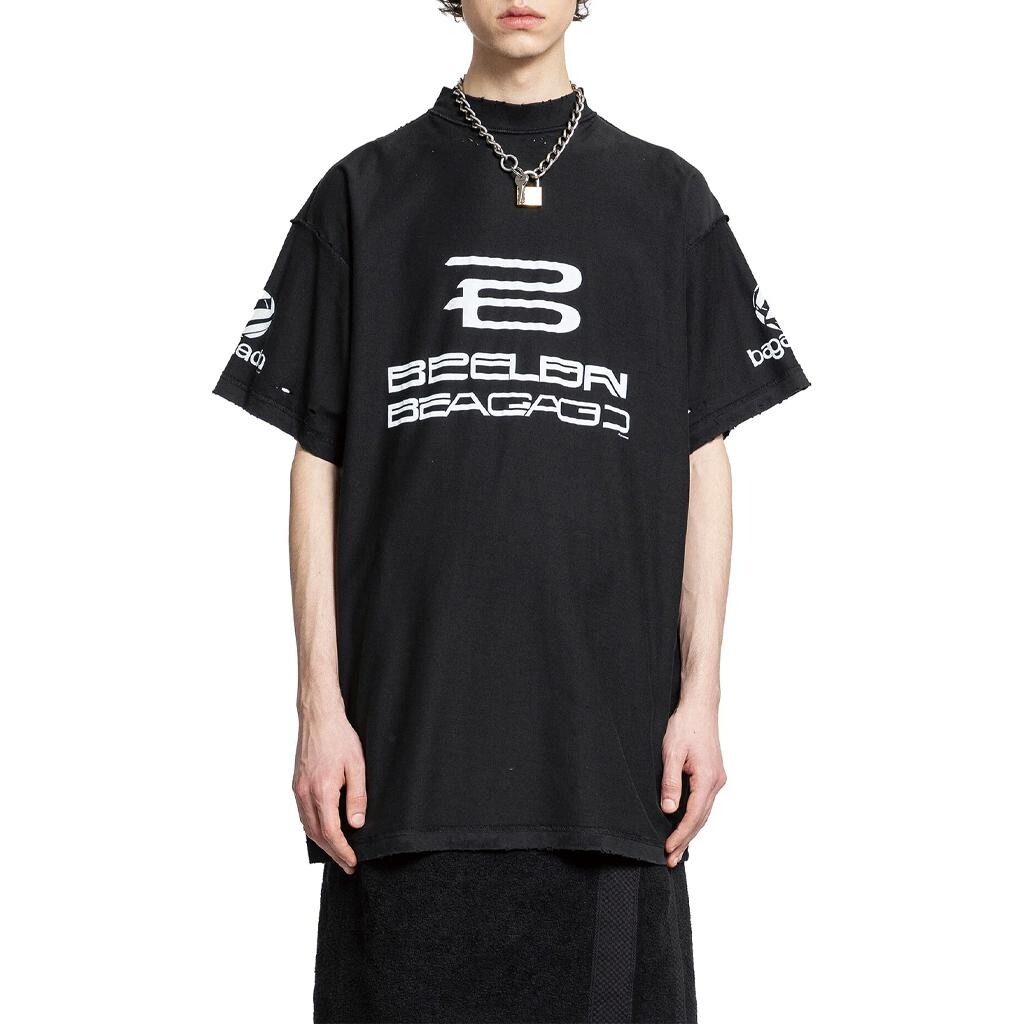 Футболка мужская Balenciaga Ai Generated Crewneck, черный — фото 4