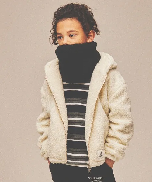 Детская куртка-парка из искусственного меха SMOOTHY Boa zip parka, чёрная — фото 2