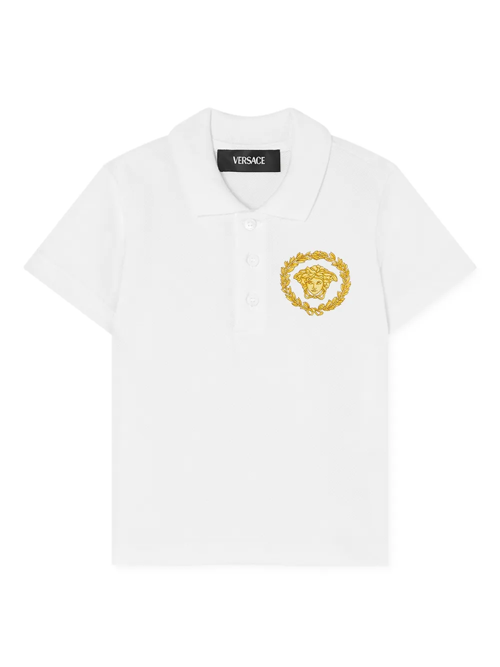 

Рубашка поло с короткими рукавами Versace Kids, белый