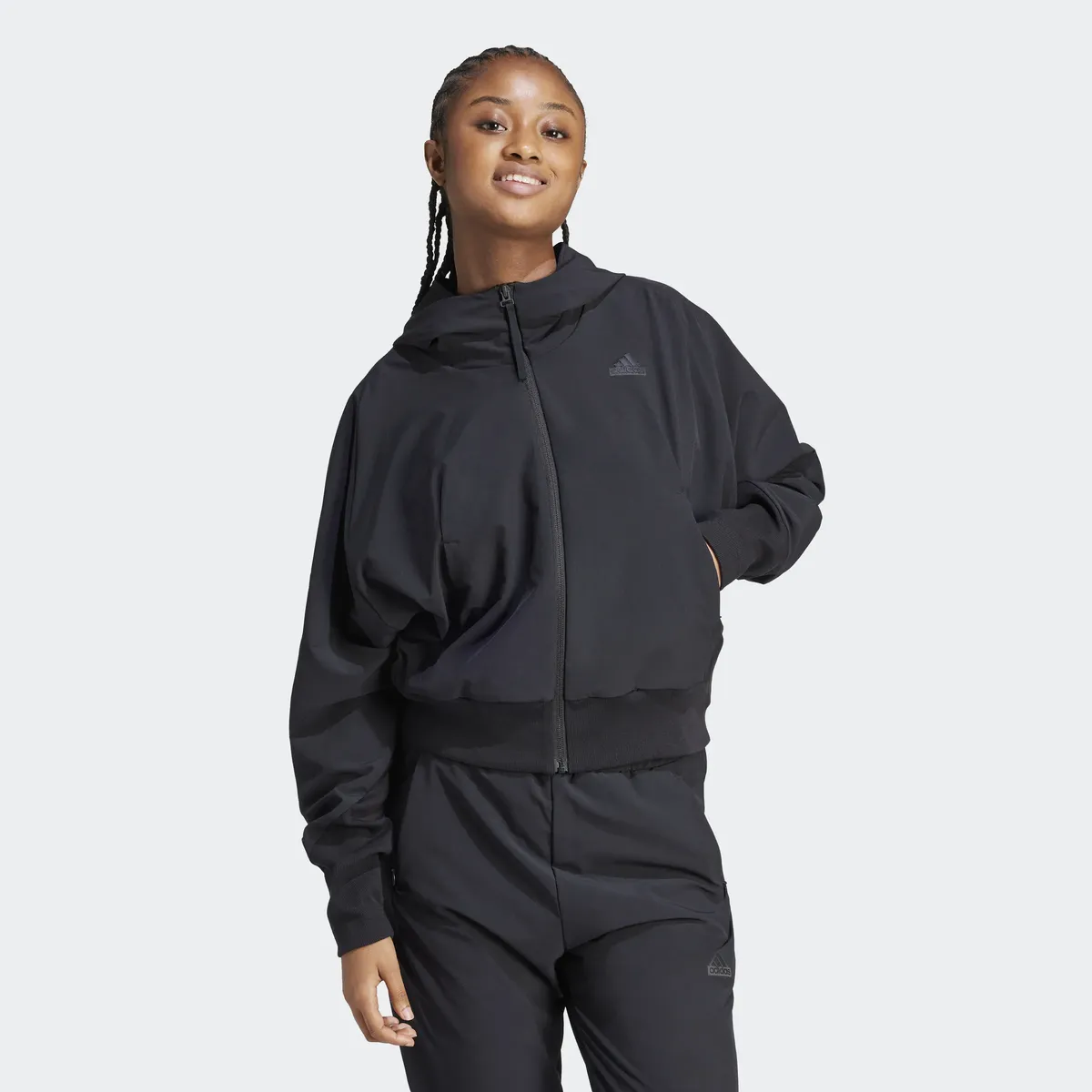 

Толстовка с капюшоном Adidas Sportswear "W Z.N.E. ВВН ФЗ ", черный