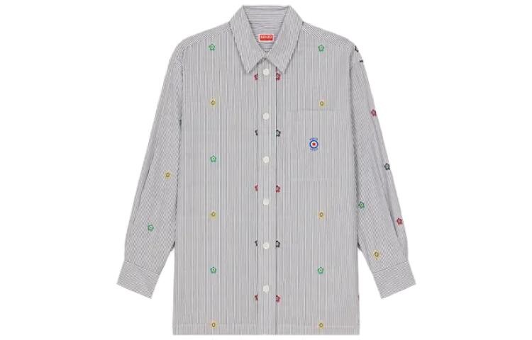 

Рубашка мужская лаймово-серая Kenzo, серый