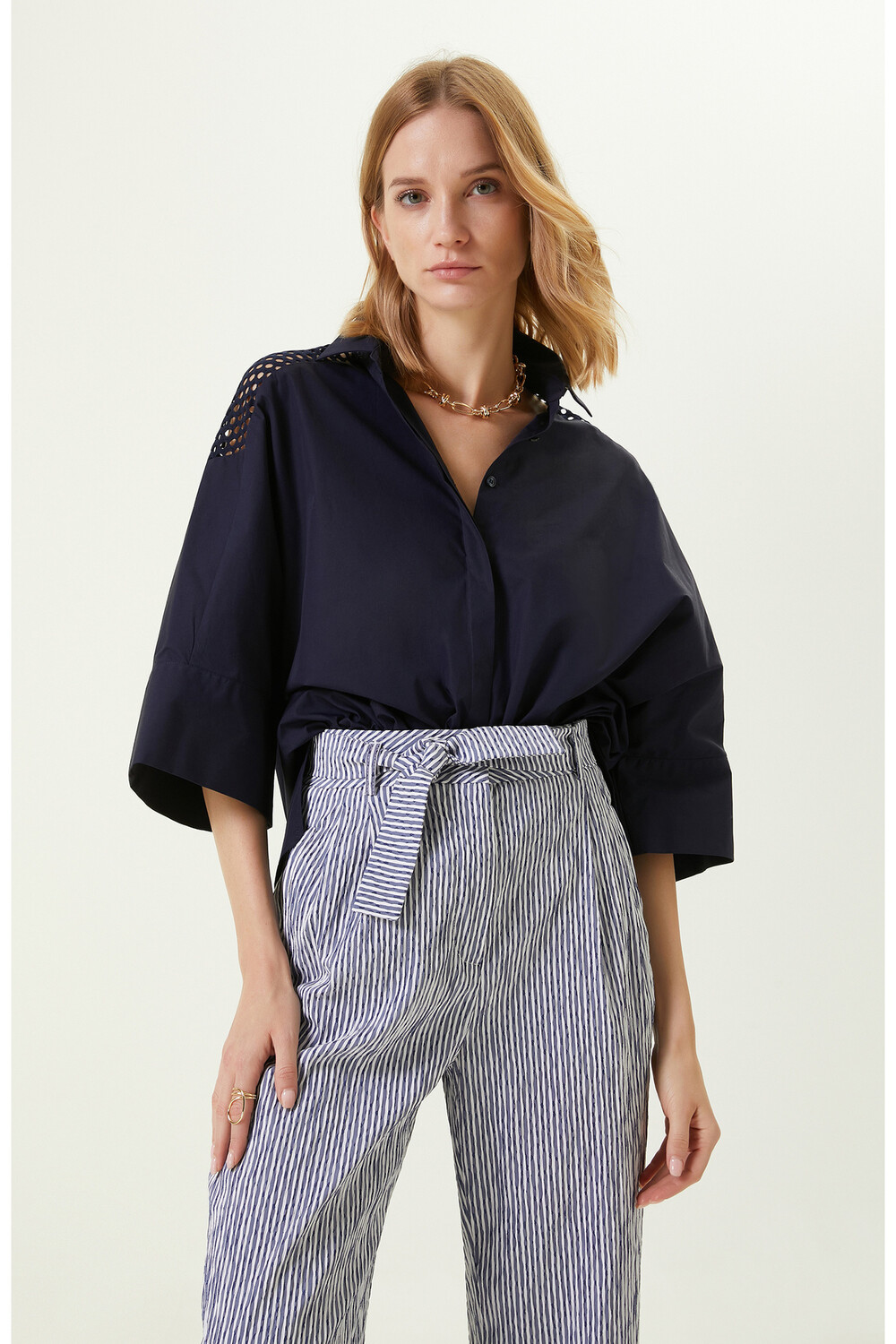 

Темно-синяя рубашка Network, темно-синий