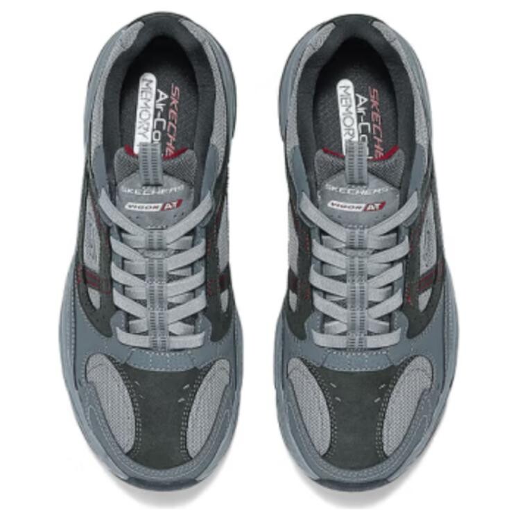 Кроссовки Skechers OUTDOOR MENS Lifestyle Shoes Men Low-top Charcoal Grey/red, серый/красный — фото 4