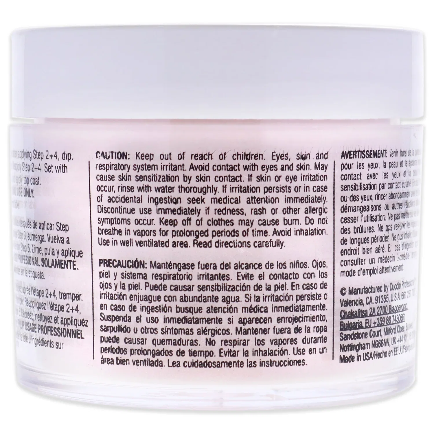 Система для окрашивания ногтей Pro Powder Polish Nail Colour Dip System - Pier Pressure от Cuccio Colour для женщин - 1,6 унции (47 г) пудры для ногтей, розовый — фото 2