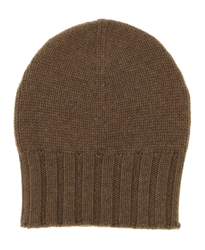 

Ребристая кашемировая шапка-бини Be You, коричневый