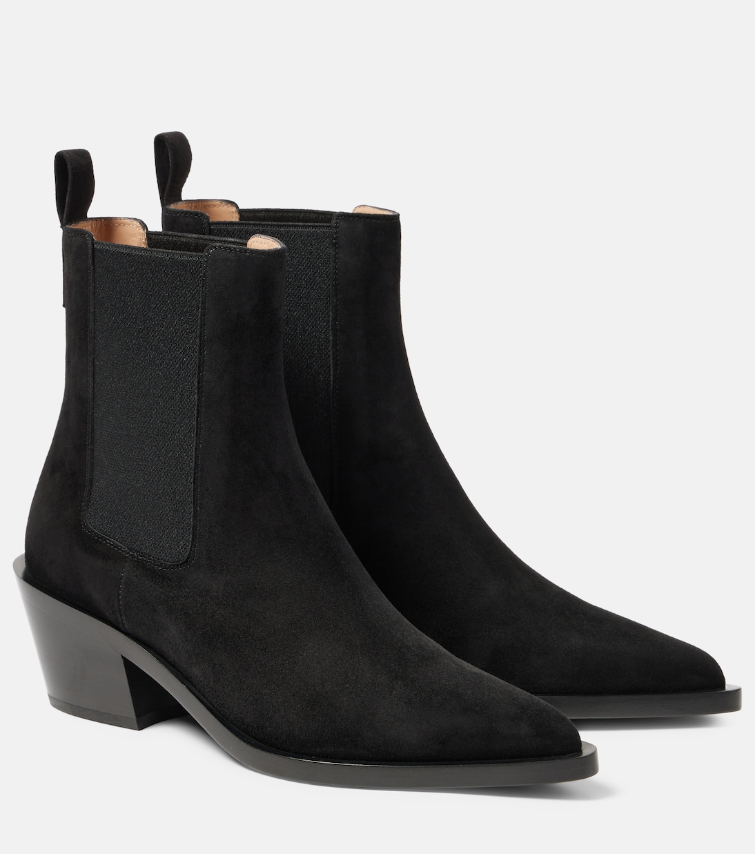 Ботинки Wylie на шнуровке из замши Gianvito Rossi, черный