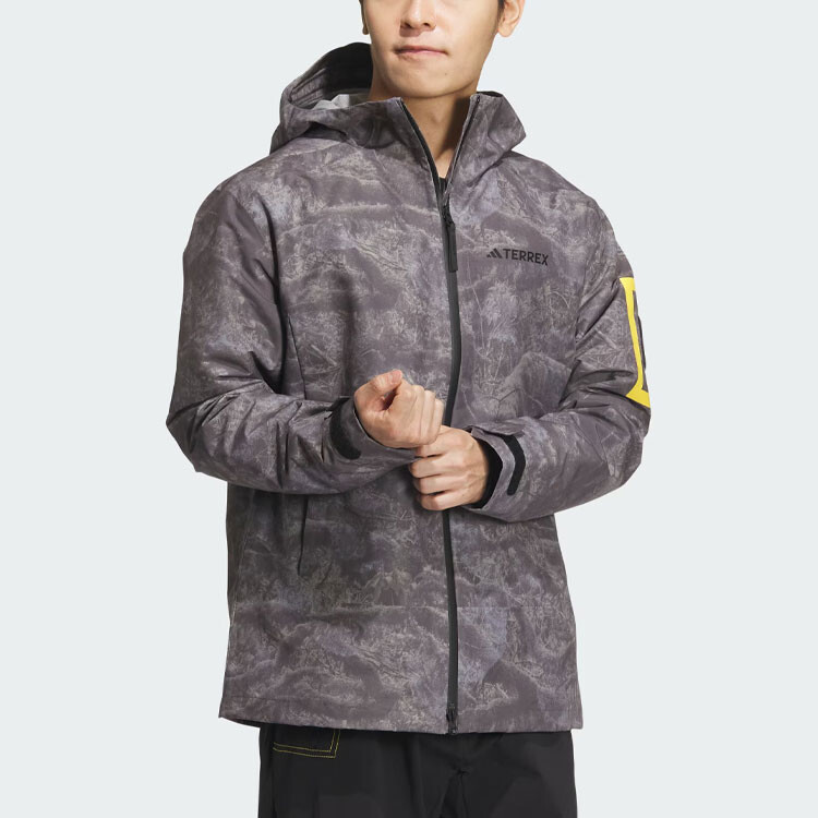 National Geographic X ALLOVER PRINT Куртка мужская для активного отдыха, серебристо-фиолетовая Adidas, серебристо-фиолетовый — фото 2