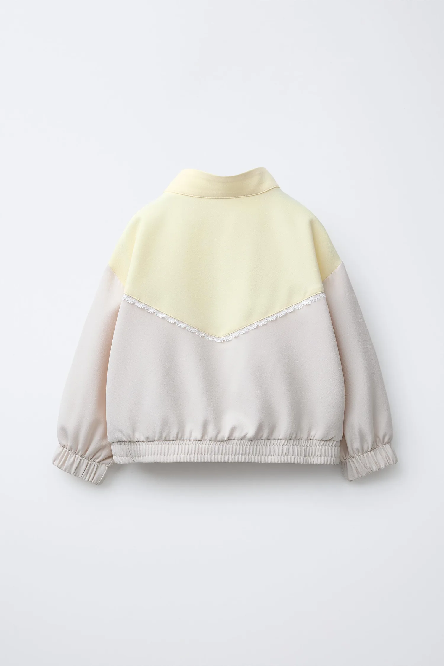 Спортивная куртка с тюлевыми полосками Zara, светло-желтый — фото 2