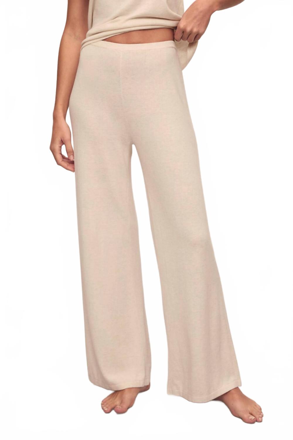 

Тонкие свитерные брюки в миндальном оттенке хизер Eberjey, Almond Heather