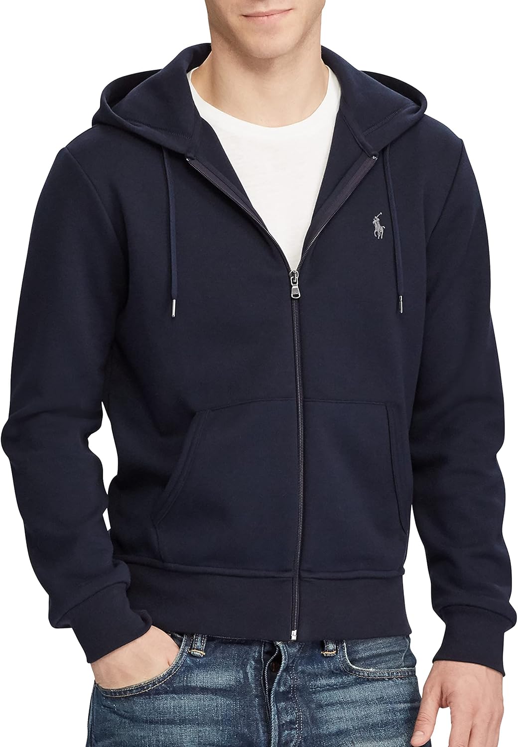 

Ralph Lauren Polo мужская худи на молнии Big and Tall из двойного трикотажа, Aviator Navy