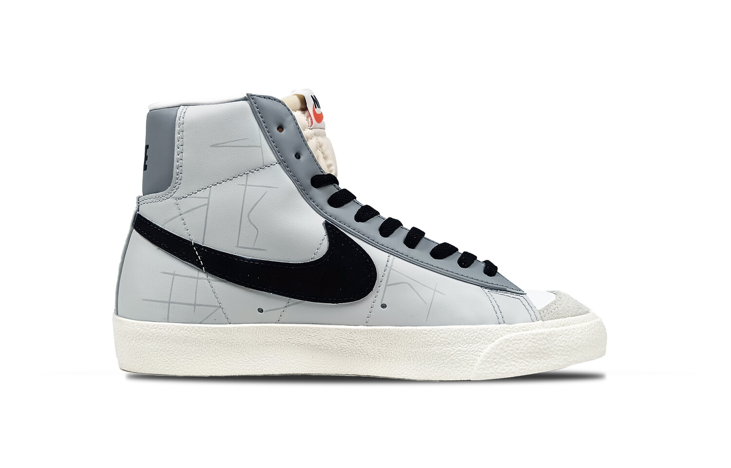 

Кроссовки для скейтборда Blazer унисекс с высоким берцем, черный, серый Nike
