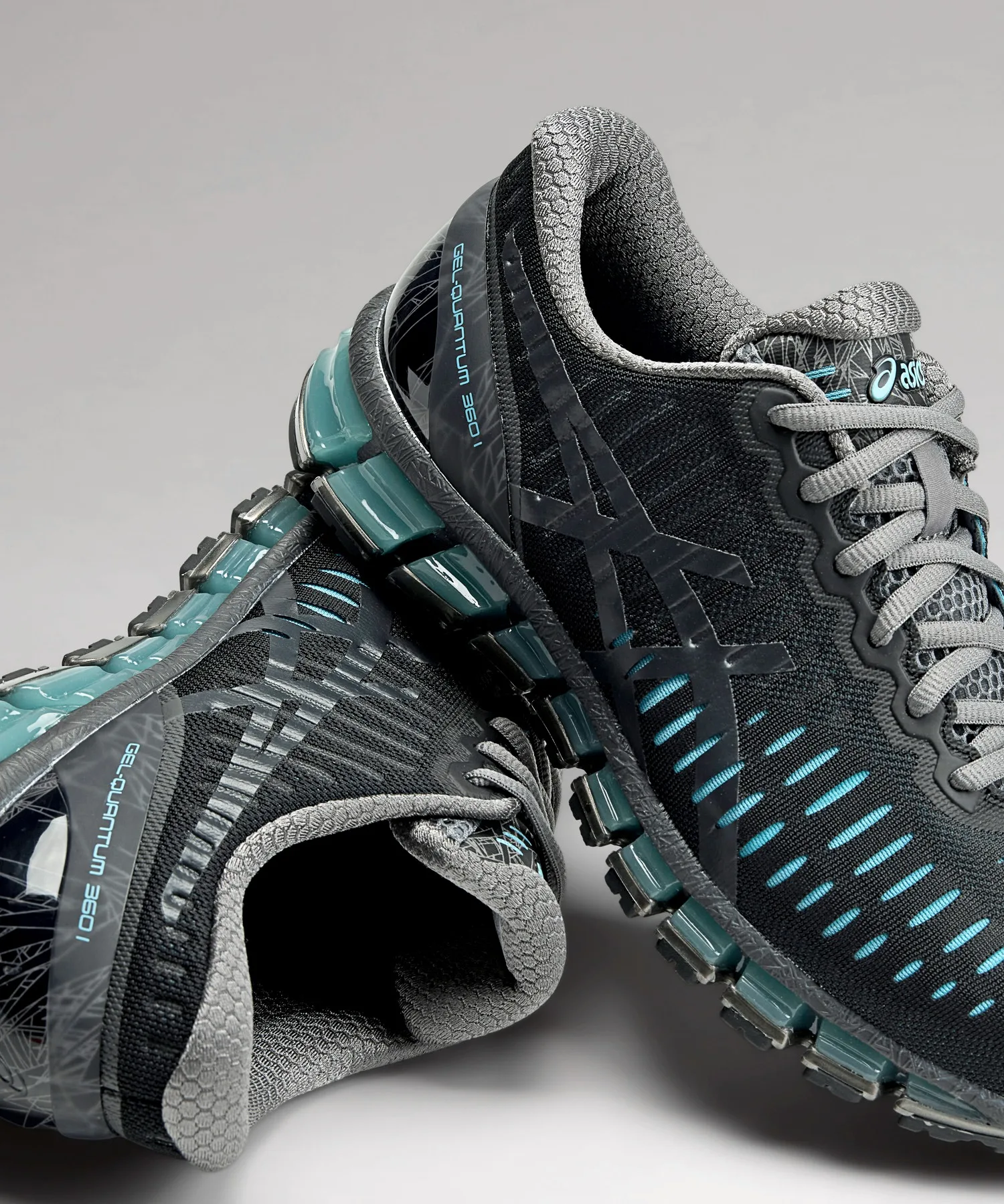 Унисекс кроссовки с 360GEL ASICS GEL-QUANTUM 360 I чёрные с синим — фото 4