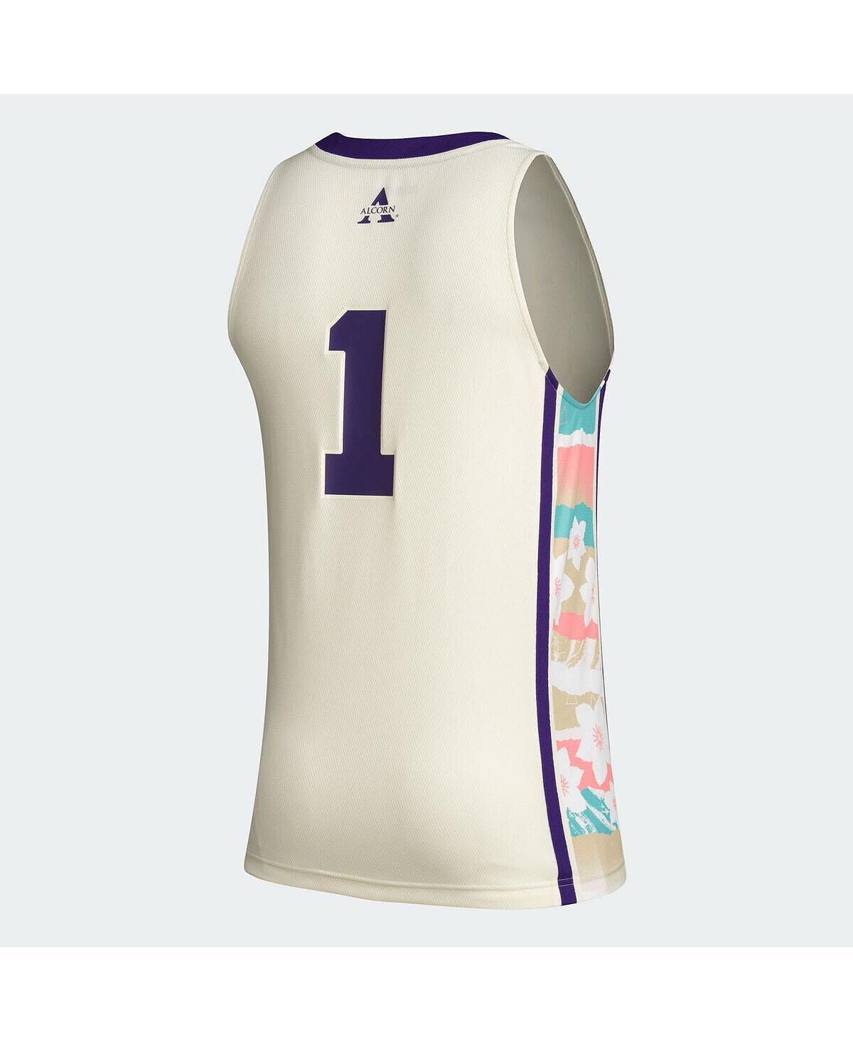 Мужская баскетбольная майка цвета хаки Alcorn State Braves Honoring Black Excellence №1 adidas — фото 4