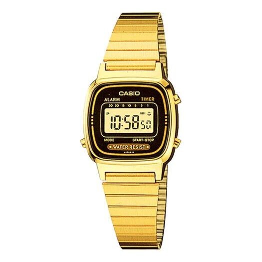 

Часы CASIO Waterproof Quartz Gold Digital, желтый