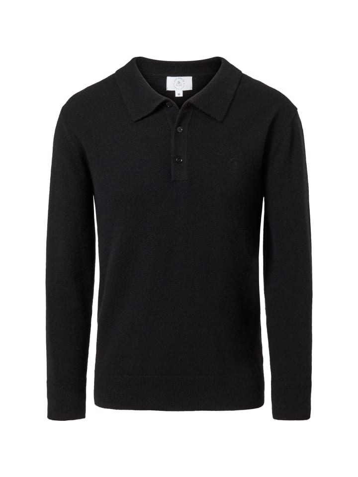 

Рубашка поло с длинными рукавами черного цвета CASH-MERE.CH