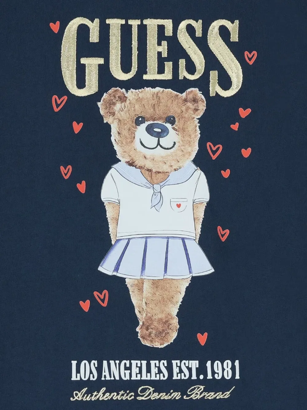 Платье с графическим принтом Guess Kids, синий — фото 3