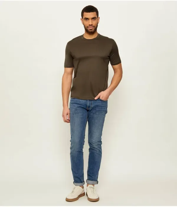 Футболка regular fit Emporio Armani, хаки — фото 2