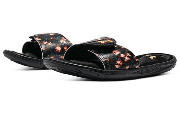 Тапочки ignite 6 graphic strap slide 'black afterglow' Under Armour, черный — фото 4
