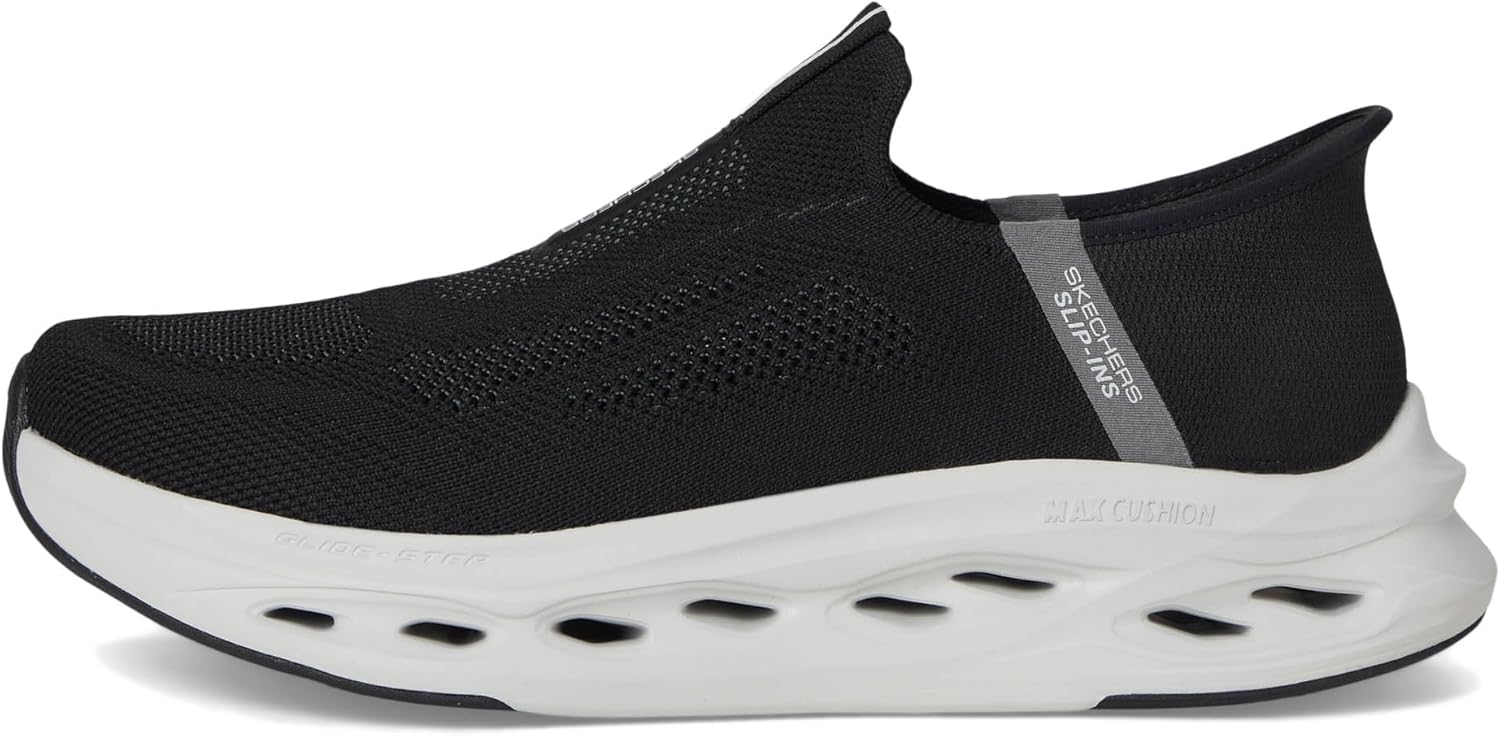Мужские кроссовки Skechers Max Cushioning Glide Step Euclid с легким надеванием, черный/серый — фото 4