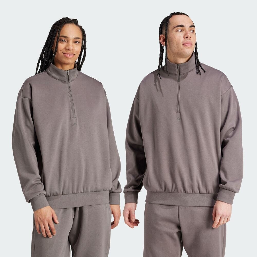 

Толстовка Adidas Adidas Basketball Half Zip Sweatshirt, цвет Charcoal