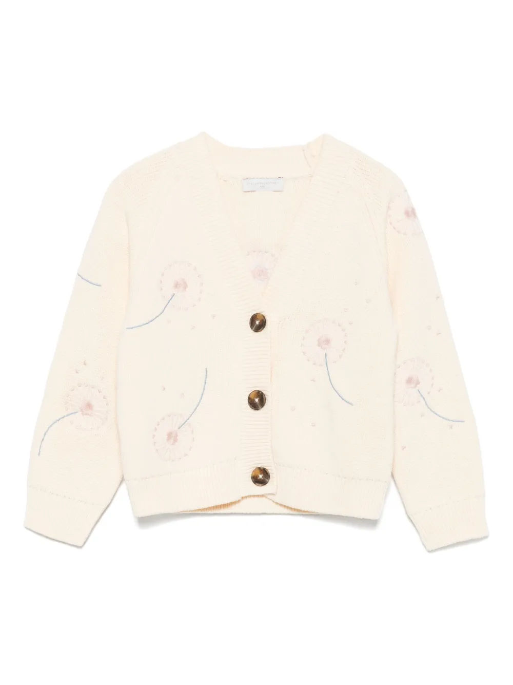 

Кардиган с вышивкой Stella McCartney Kids, нейтральный