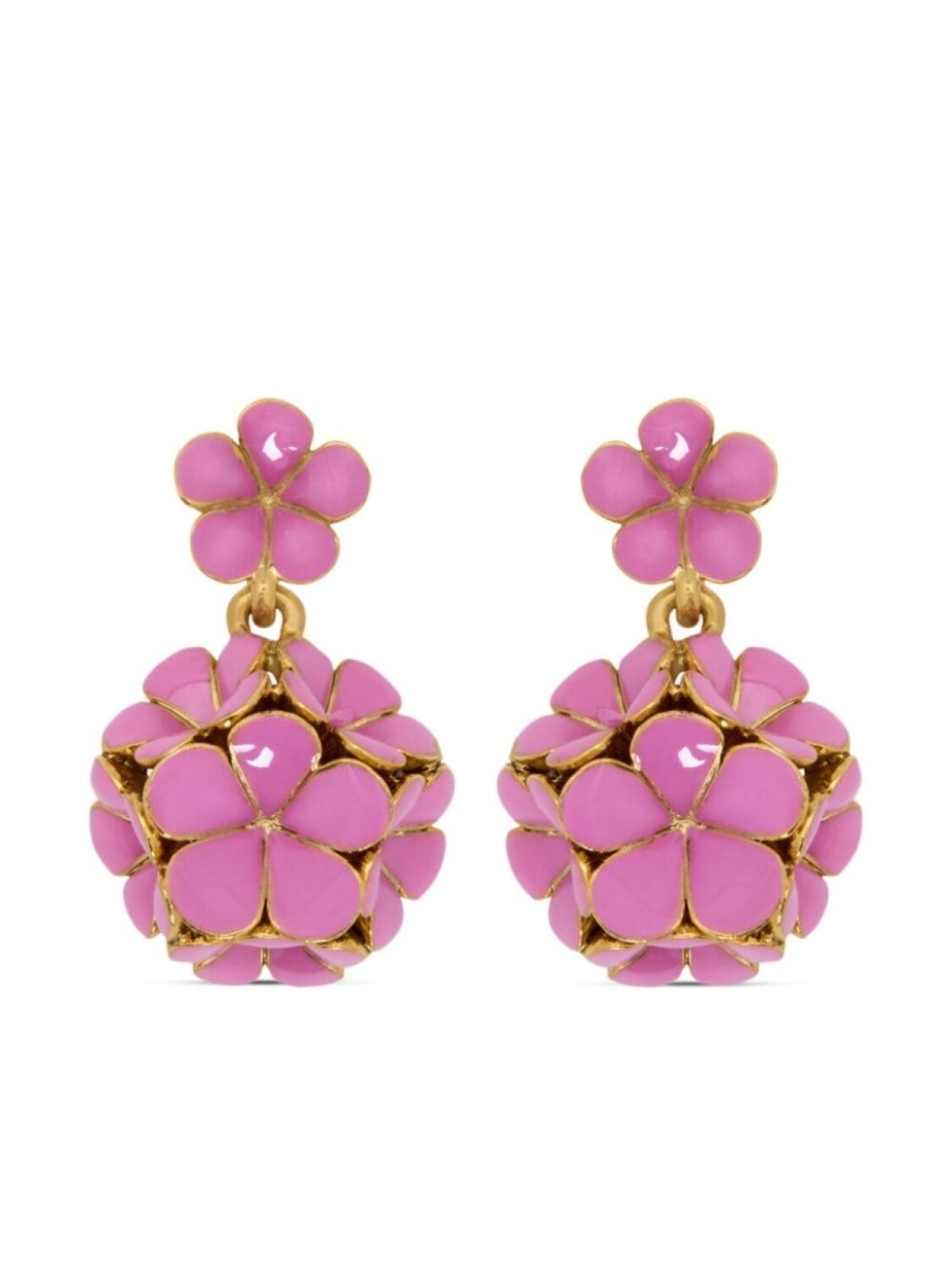 

Серьги с подвесками-цветочками Oscar de la Renta, розовый