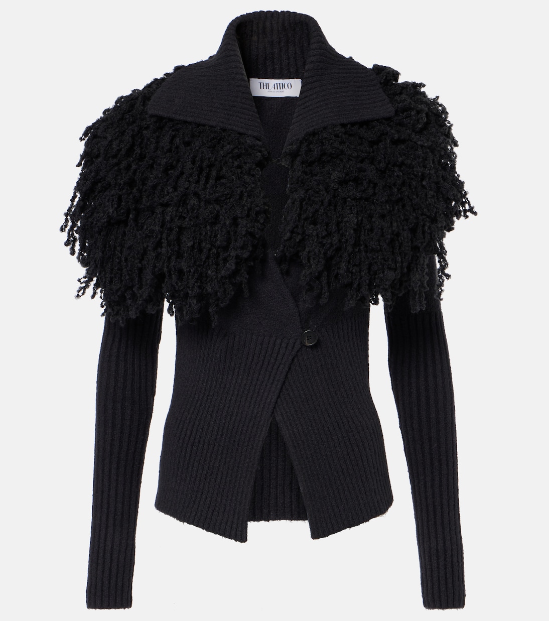 

Кардиган из искусственной овчины The Attico, черный