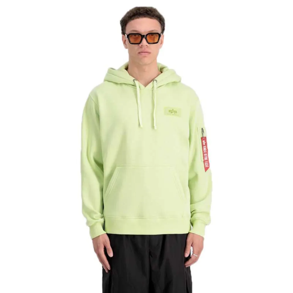 

Худи Alpha Industries Back Print, зеленый
