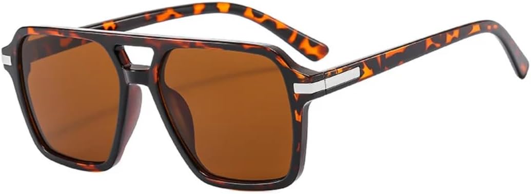 

Солнцезащитные очки с защитой от УФ-излучения UV400 | Увеличенные двойные перемычки, синие линзы | для женщин и мужчин, для занятий спортом на открытом воздухе и вождения DSVIGF, Leopard-brown