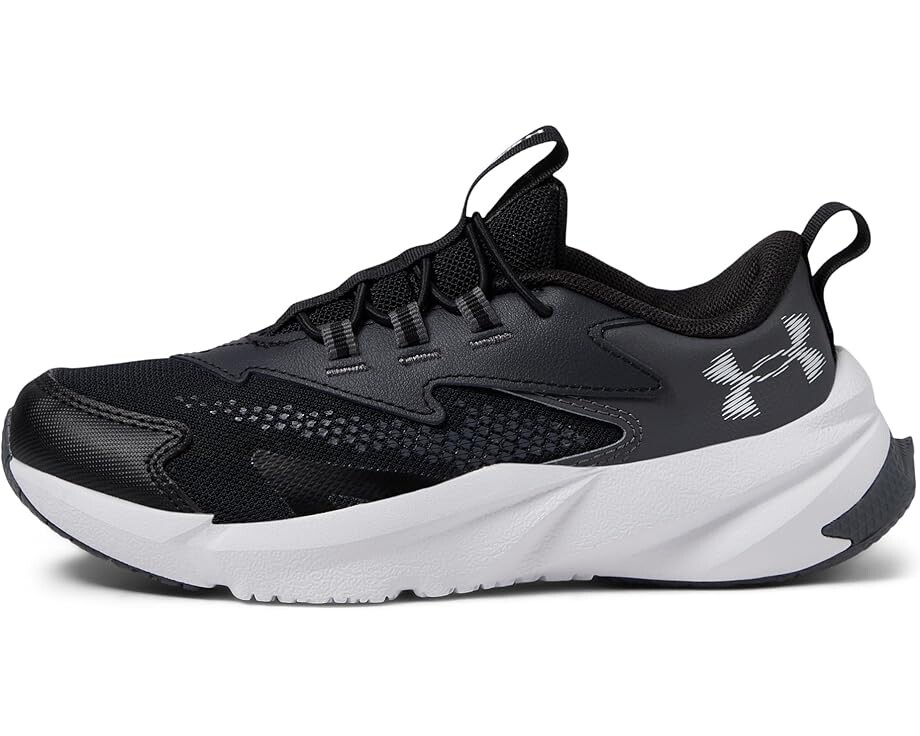 Кроссовки Under Armour Kids Pre School Scramjet 6 Alternate Lace, цвет Black/Castlerock/White — фото 4