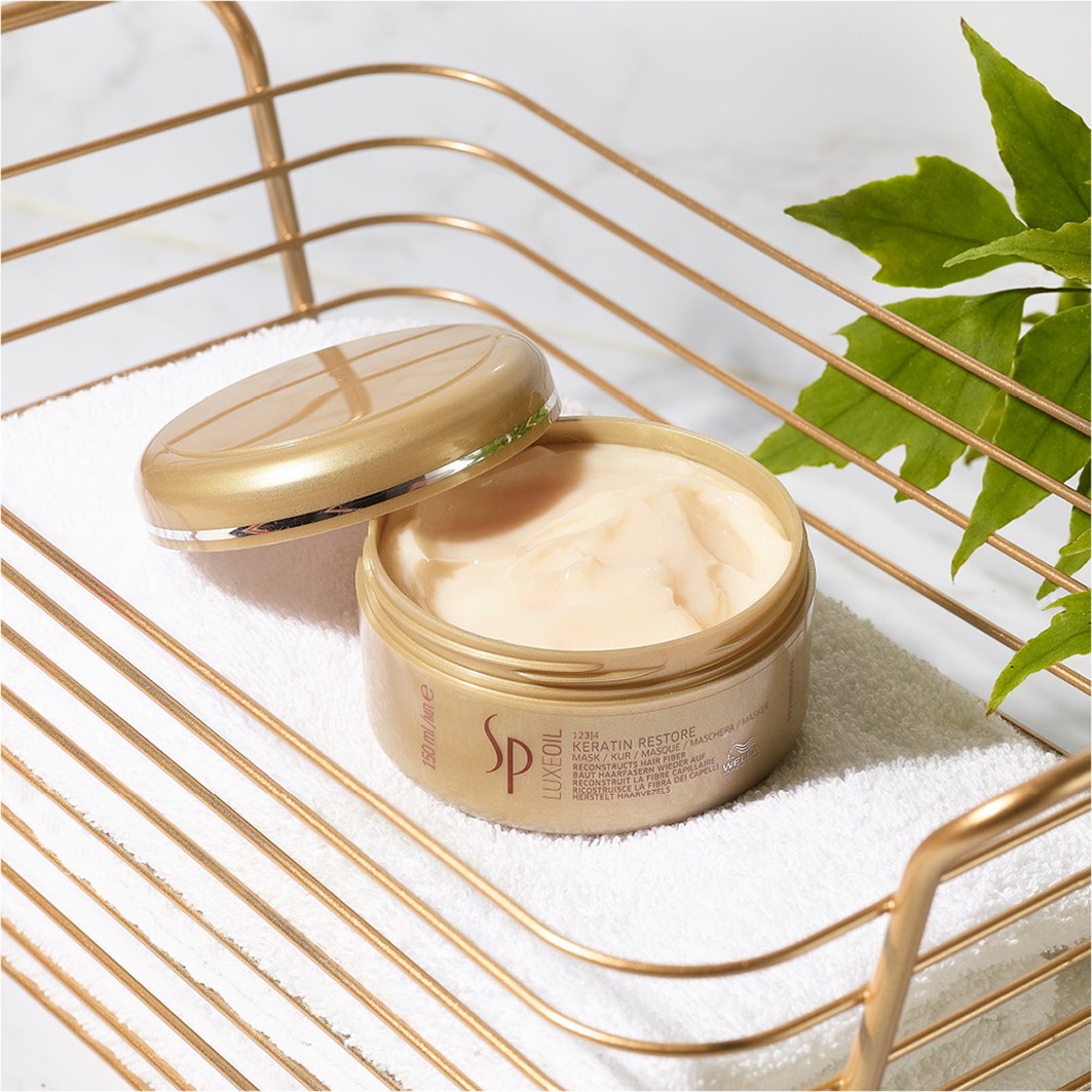 Бальзам для волос sp luxeoil keratin restore mask Wella Professionals, объем 150 мл — фото 3