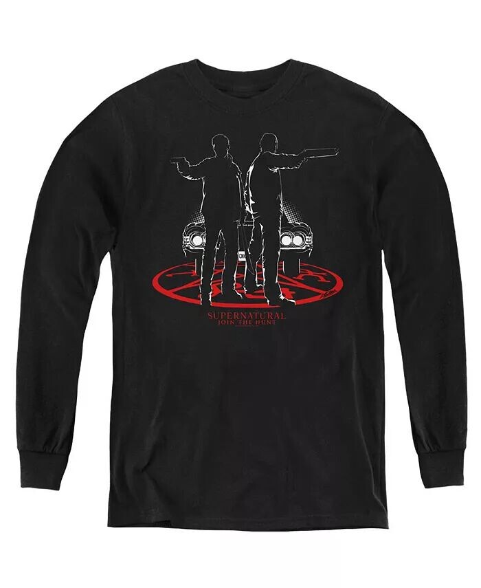 

Толстовка с длинным рукавом для мальчиков и молодежи Supernatural, черный