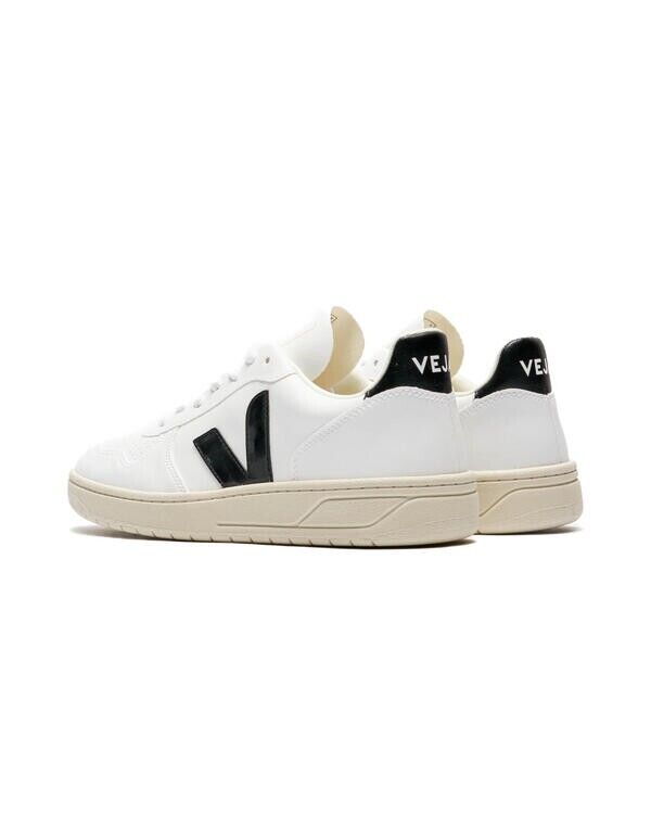 Кроссовки Veja V-10 VX0702901B мужские бело-черные кожаные комфортные повседневные — фото 4