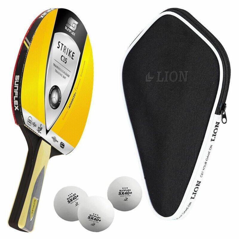 

Ракетка для настольного тенниса Sunflex Strike C35 + чехол для настольного тенниса + 3 мяча SX+ TT