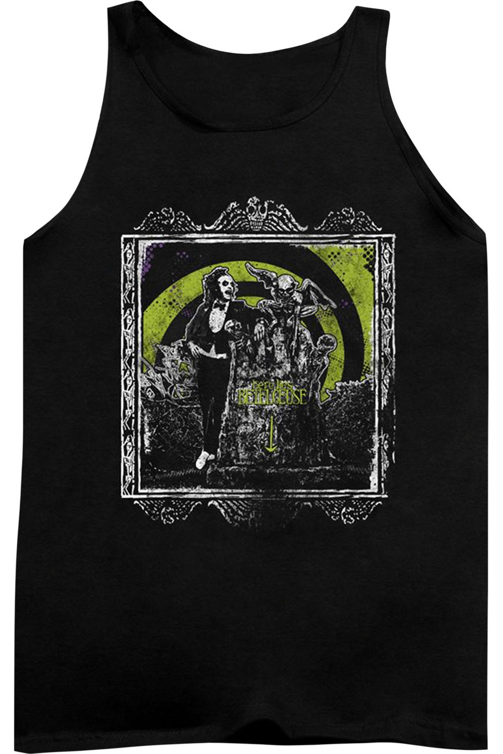 

Beetlejuice Here Lies Майка для взрослых Gildan, черный