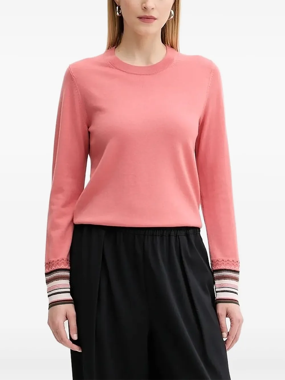 

Свитер с декорированными манжетами PS Paul Smith, розовый