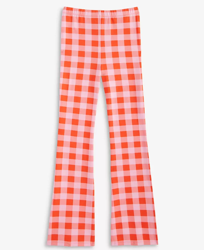 

Широкие брюки с расклешенными штанинами Big Girl Gingham Epic Threads, красный