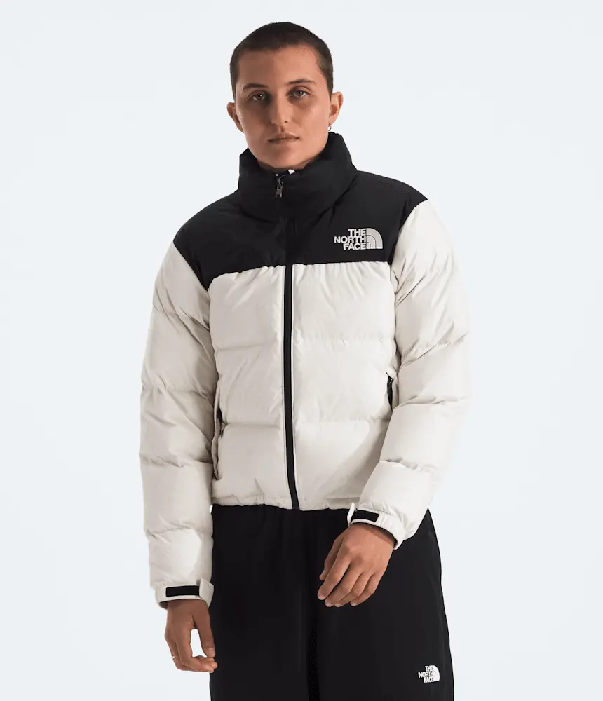 

Женская куртка Nuptse 1996 года в стиле ретро The North Face, White Dune/TNF Black/Recycled Down