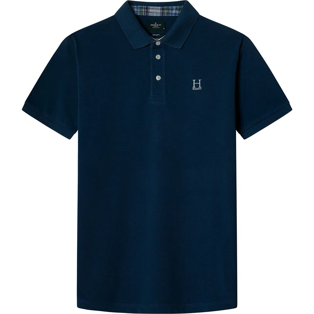 

Поло с коротким рукавом Hackett Heritage Madras Trim, синий