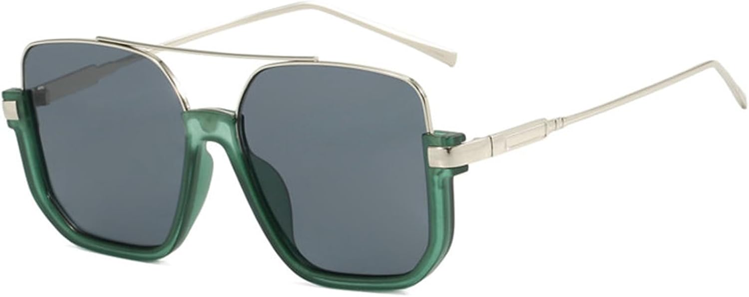 

Солнцезащитные очки Helena Oversized Square для женщин, модные градиентные очки с защитой от УФ-излучения UV400 для мужчин, панк-стиль, синий и шампань, популярные солнцезащитные очки, C5