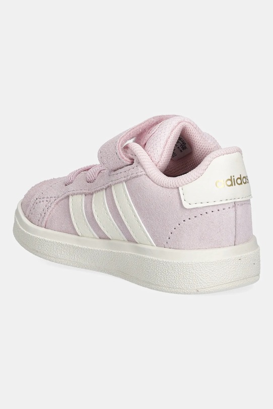 Детские замшевые кроссовки Grand Court 00s Adidas, розовый — фото 3