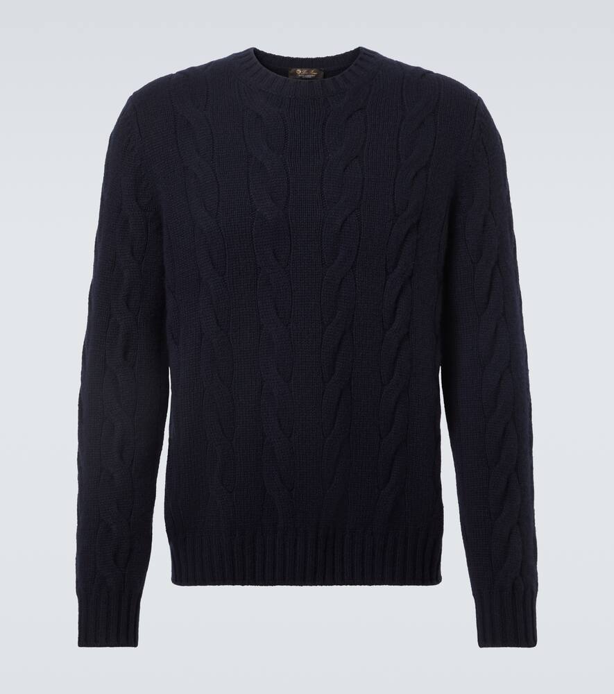 

Кашемировый свитер с круглым вырезом Loro Piana, Blue Navy