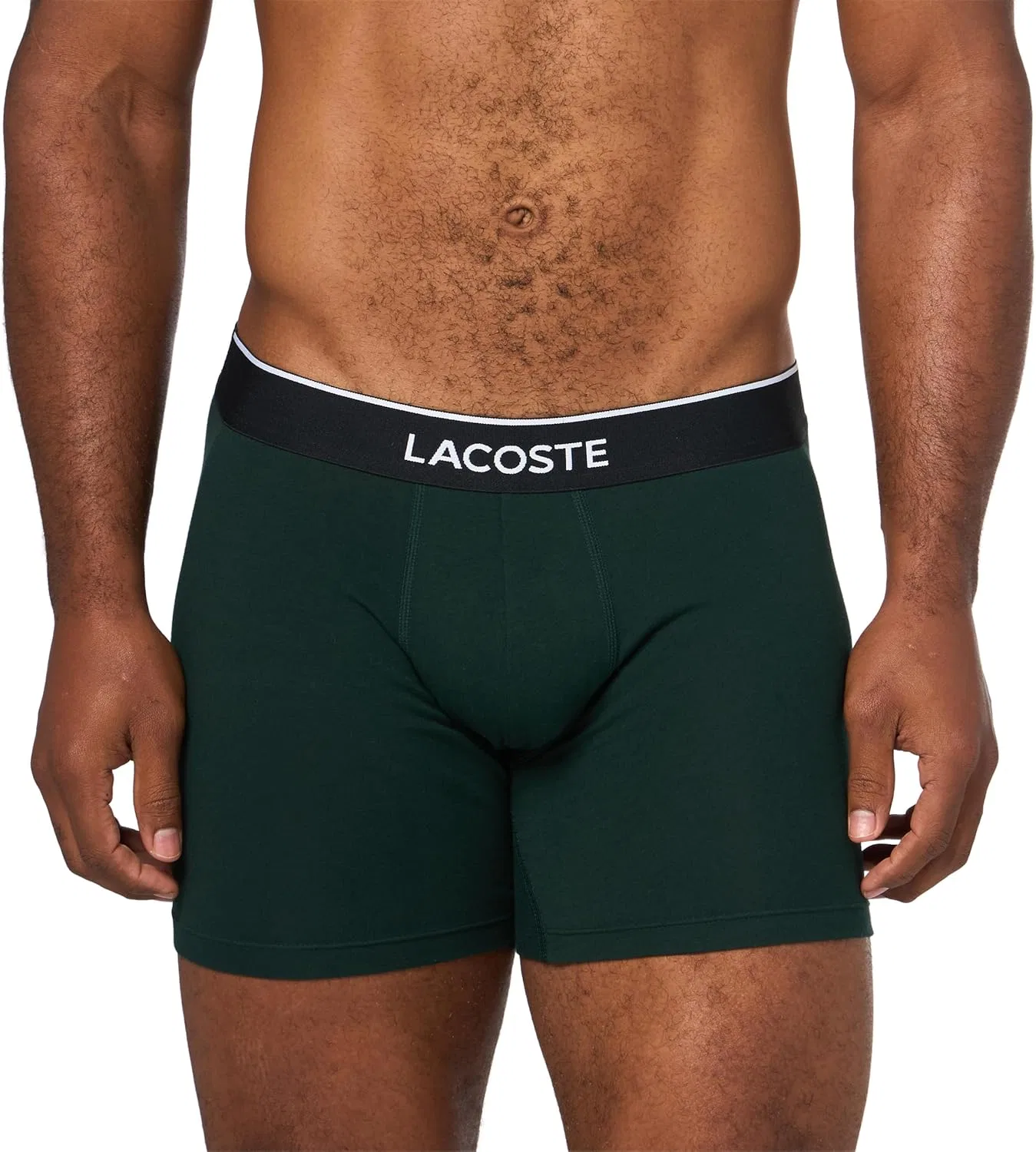 Боксеры Lacoste Cotton Stretch Mini Croc Print Boxer Briefs, набор из 5 штук, Birch/Lamb's Lettuce/Sino — фото 2