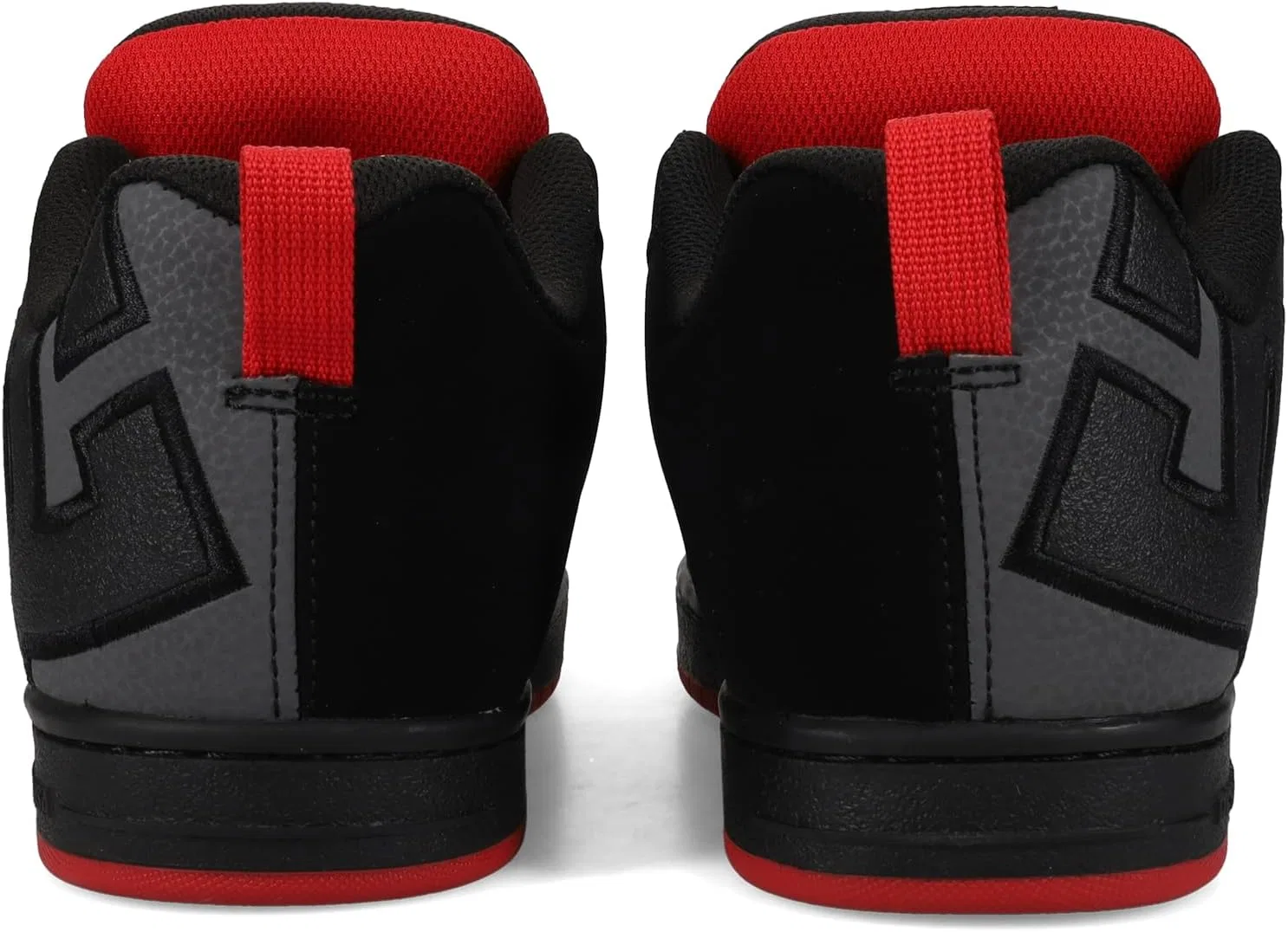 Мужские низкие скейтбордические кроссовки DC Shoes Court Graffik Sq, Black Grey Red — фото 2