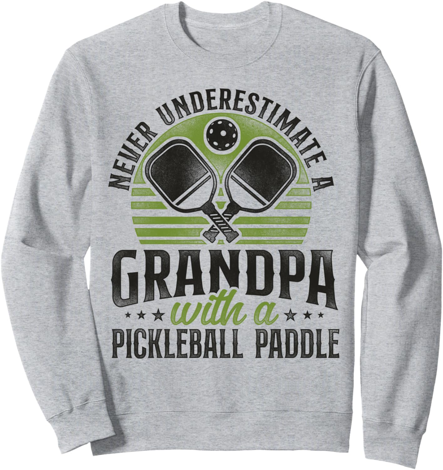 

Толстовка, Дедушка-любитель пиклбола: Не недооценивайте ретро-толстовку с надписью Дедушка-любитель пиклбола Cool Pickleball Player Hd0, серый