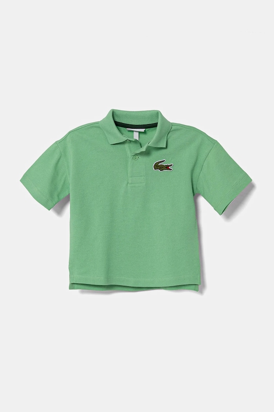 

Хлопковая детская поло Lacoste, зеленый