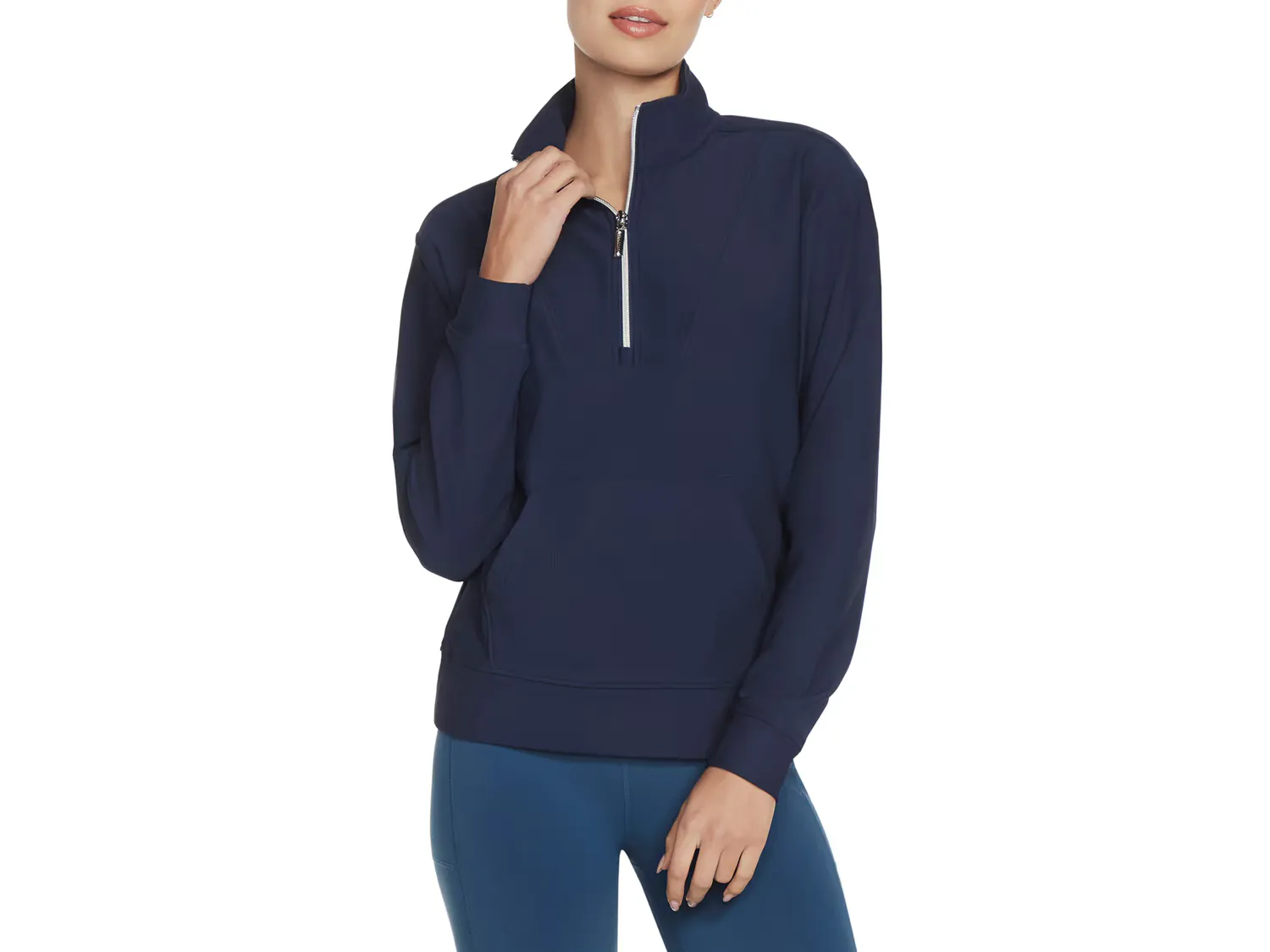 

Куртка GO LUXE Rib Women's Quarter Zip Sweatshirt Skechers, темно-синий