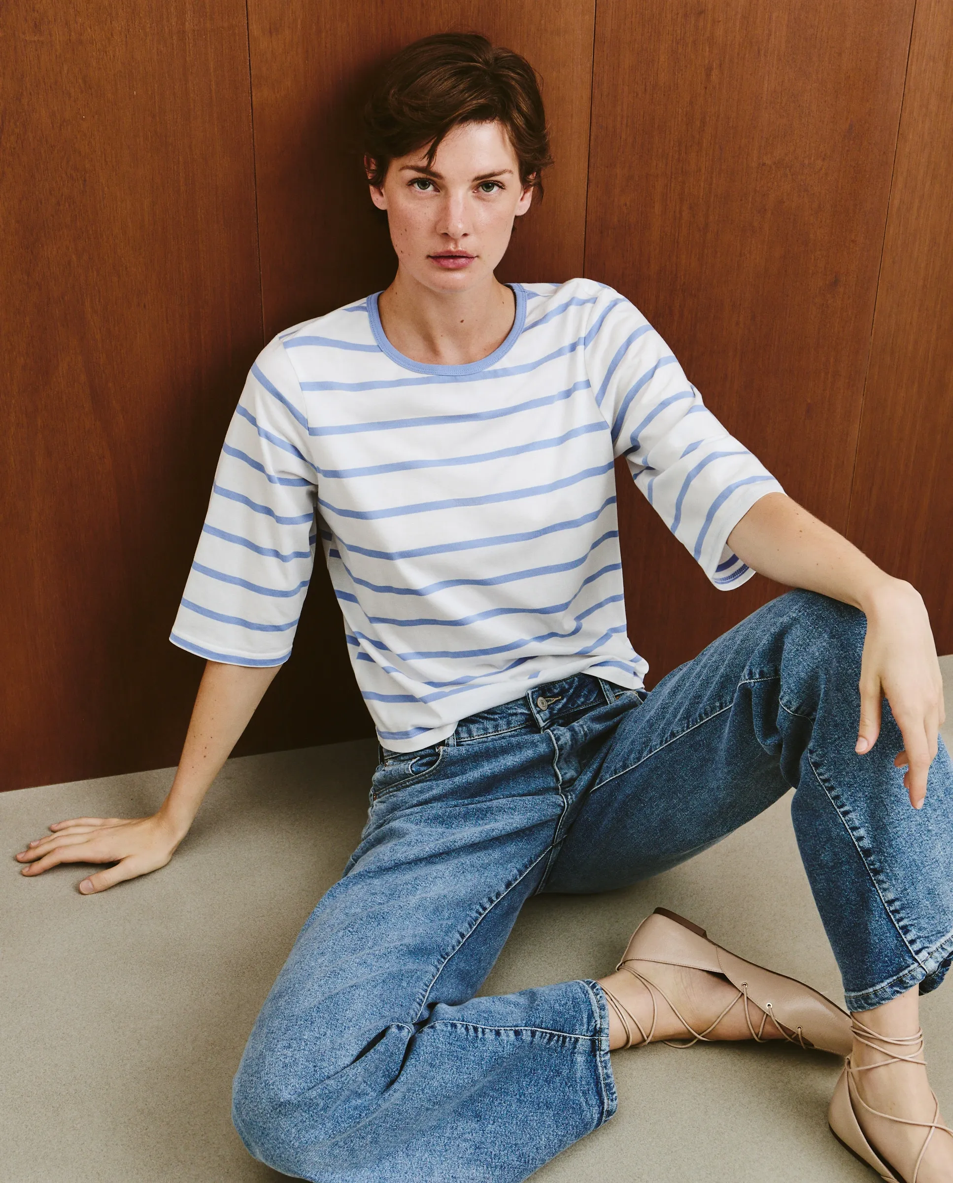 

Женская футболка с французским рукавом Southern Cotton, белый